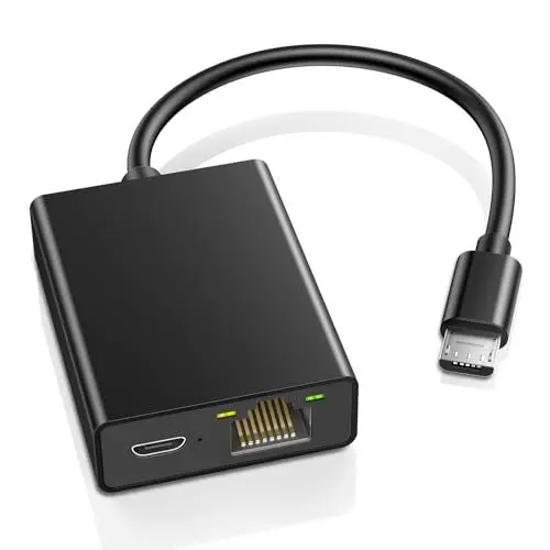 Produktbild: ZEXMTE Ethernet Adapter für Fire TV Stick, Micro USB zu RJ45 Ethernet Adapter, Firestick Ethernet Kompatibel mit Fire TV Stick/4K/4K Max, Chromecast