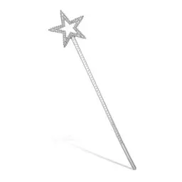 Produktbild: ZEYIYER Zauberstab Kinder Feenstab Stern Silber Glitzer Zauberstab für Mädchen, Zauberstab Fee Prinzessin Stab Fee Zauberstab für Stern Fee Zauberstab zum Kostüm Requisiten Cosplay Dekoration