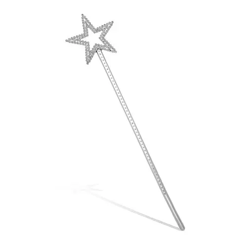 Produktbild: ZEYIYER Zauberstab Kinder Feenstab Stern Silber Glitzer Zauberstab für Mädchen, Zauberstab Fee Prinzessin Stab Fee Zauberstab für Stern Fee Zauberstab zum Kostüm Requisiten Cosplay Dekoration