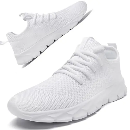 Produktbild: ZGPWZWL Damen Turnschuhe Sneaker Schuhe Sportschuhe Tennisschuhe Walkingschuhe Laufschuhe rutschfest Atmungsaktiv Leichtgewichts Straßenlaufschuhe,Weiß EU 38