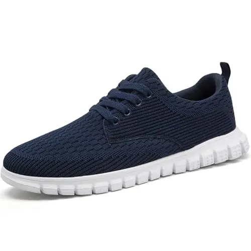 Produktbild: ZGPWZWL Herren Schuhe Schnürhalbschuhe Turnschuhe Walkingschuhe Mode Sneakers Freizeit Mesh Casual Oxfords Schuhe,Blau,EU43