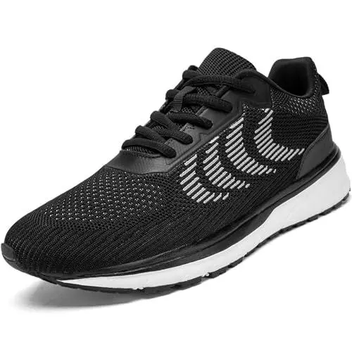 Produktbild: ZGPWZWL Schuhe Herren Laufschuhe Running Shoes Turnschuhe Sportschuhe leichte Sneaker Sportschuhe Fitnessschuhe Joggingschuhe Freizeitschuhe,Schwarz,EU41