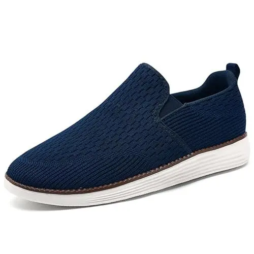 Produktbild: ZGPWZWL Schuhe Herren Slipper Slip on Sneaker Loafer Mokassins Leichte Sommerschuhe Anzugschuhe Atmungsaktive Business Freizeitschuhe Schlupfschuhe,Blau,EU44