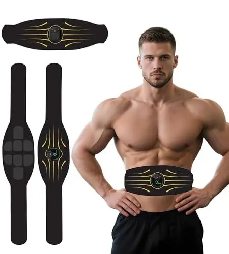 Produktbild: Zhailyn EMS Trainingsgerät Ganzkörper, Bauchtrainer Elektrisch Muskelstimulator EMS Bauchmuskeltrainer Fitness Electric Stimulators 10 Modi & 30 Intensitäten Zero Hard Homeful Übung