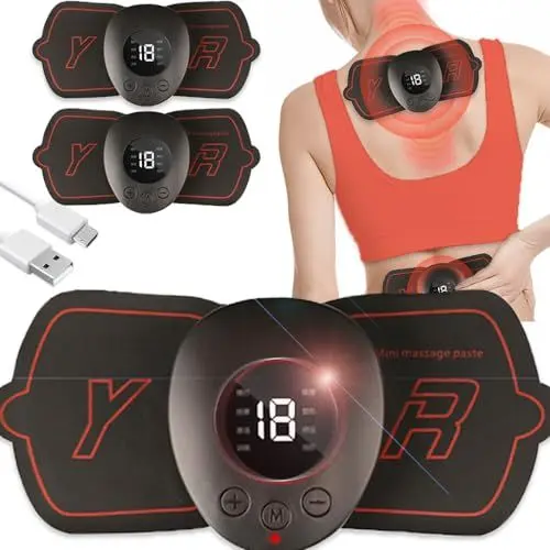 Produktbild: Zhailyn Ems Nackenmassagegerät 2 Stück - Mini Massager, Körper-Massagegerät Patch, Muskel Massagegerät, 8 modi+19 Stufen für Hände Brust Nacken Schultern Knie Beine Schmerzlinderung