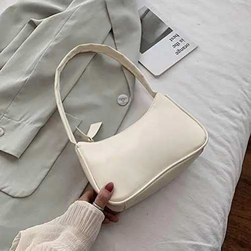 Produktbild: Zhangpu Unterarmtasche für Damen im Retro-Stil, Schleife, Handtasche, PU-Leder, Tasche mit Griff oben Taschen mit Tragegriff
