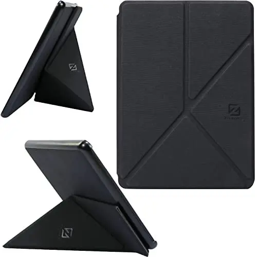 Produktbild: ZhaoCo Hülle für 6,8-Zoll Kindle Paperwhite (11. Generation-2021) und Kindle Paperwhite Signature Edition E-Reader, PU-Lederhülle, Vertikale und Horizontale Anzeige - Schwarz