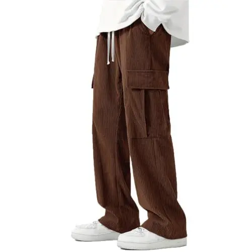 Produktbild: ZHENDEGL Cordhose Herren Braun Baggy Hose Herren Anzughose Herren Schwarz Baggie Hose Herren Hosen Herren Baggy Hose Herren