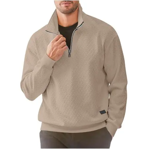Produktbild: ZHENDEGL Half Zip Pullover Herren Zip Hoodie Herren Sweatjacke Herren Mit Kapuze Stussy Hoodie Pullover Herren Men's Sweaters & Sweatshirts