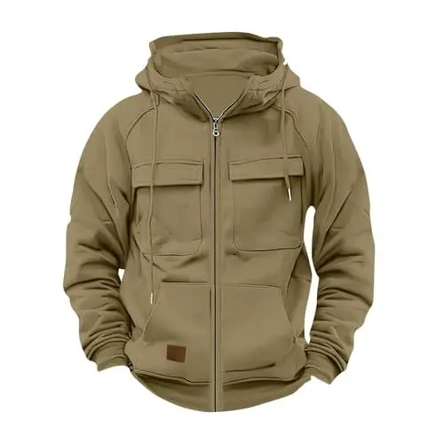 Produktbild: ZHENDEGL Sweatshirts Für Herren Knit Sweater Zipper Hoodie Herren Herren Pullover Kapuzenpullover Für Herren Pullover & Strickjacken Für Herren Oversize Hoodie Sweatjacke Herren Herren Hoodie Stussy