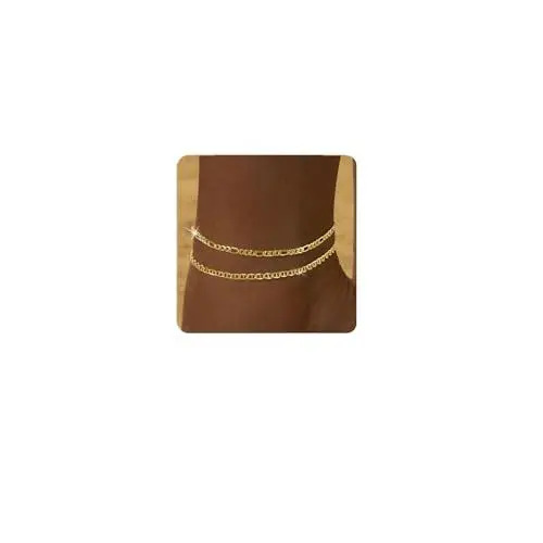Produktbild: ZHESHY 2 Stück Fußkettchen Gold Silber 925 für Damen 18K Gold Perlen Mehrreihige Fussketten Für Frauen Mit Kreuz Herz CZ Plättchen Verstellbare Wasserfest Sommer Strand Schmuck Fußkette Set für Damen