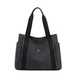 Produktbild: ZHIERNA Damen Handtasche Canvas Tote Schultertaschen Canvas Umhängetasche Große Damentasche Henkeltasche für Arbeit Shopper