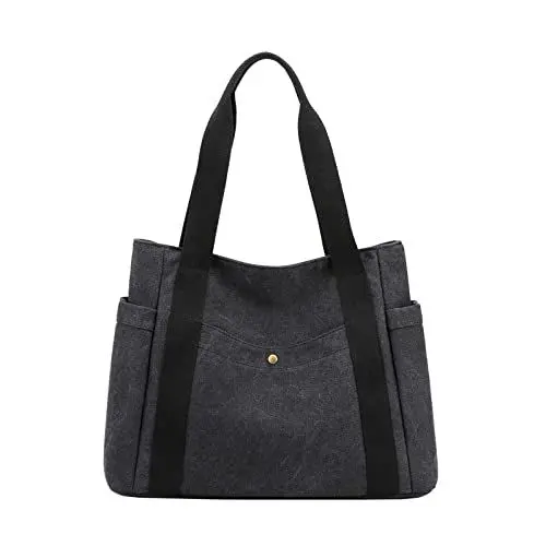 Produktbild: ZHIERNA Damen Handtasche Canvas Tote Schultertaschen Canvas Umhängetasche Große Damentasche Henkeltasche für Arbeit Shopper