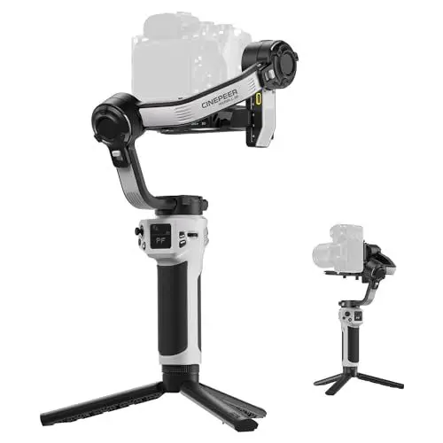 Produktbild: ZHIYUN CINEPEER Weebill 3E (Offiziell) Gimbal Kamera für DSLR-und Spiegellose Kamera, 3-Achsen Leicht Kamera Stabilisator, 3kg Nutzlast, Native Vertikale Aufnahme, Bluetooth-Aufnahmetaste