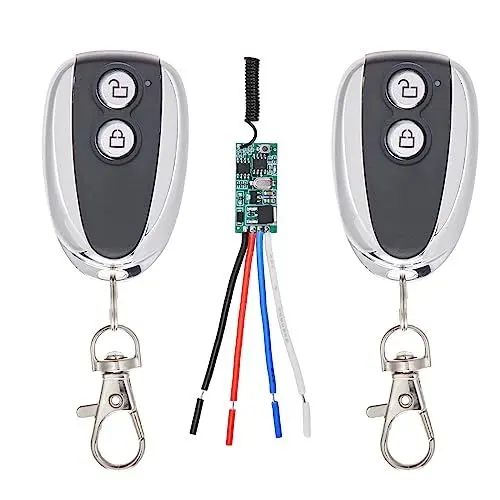Produktbild: ZHOFONET DC12V Funkschalter, 5V-30V 3A Mini Relais Wireless Lichtschalter Fernbedienung, RF Fernsender und Empfänger Fernsteuerungsschalter, benutzt für LED-Lichter, Lichtsteuerschalter