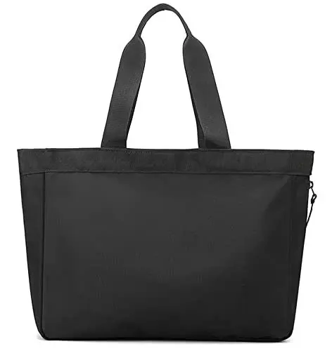 Produktbild: zhongningyifeng Tote Tasche für Männer 14-Zoll-Laptop Nylon Wasserdicht Leichtgewicht Business Casual Schwarz Handtasche für Arbeit Schule Reisen
