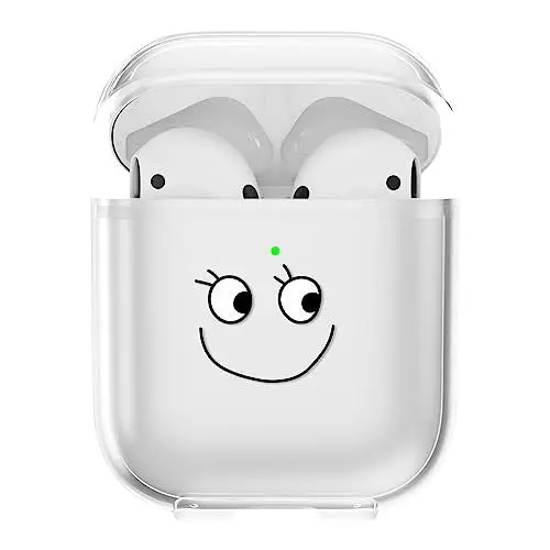 Produktbild: ZHOUDSAEIFD Schutzhülle für AirPods 1st & 2nd Generation, weiche, stoßfeste, transparente TPU-Abdeckung mit einzigartigem Design, 1037