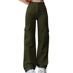 Produktbild: ZhungZaoh Cargohose Damen Jeans Baggy High Waist Y2K Breites Bein Boyfriend Hose Locker Freizeithose Teenager Mädchen Jeanshose Streetwear Wide Leg Jeans Denim Pants (02-AG, S)