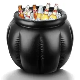 Produktbild: Zhwidnerso Halloween Hexenkessel aufblasbarer Getränkekühler, 22 x 18 Zoll Hexenkessel Großer Kessel Halloween-Dekoration Aufblasbarer Halloween-Kessel für Getränke Süßigkeiten Snacks Party-Dekoration