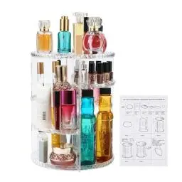 Produktbild: ZHYLUO Kosmetik Make Up Organizer,Schminktisch Organizer,360° Drehbar Aufbewahrung,Transparent Make Up Organizer Drehbar Kosmetik-Organizer for Dresser,Bathroom,Bedroom