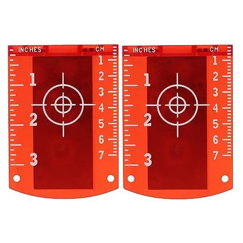 Produktbild: Laser-Ziele, 2 Stück, Magnetisches Boden-Laser-Ziel, Hohe Sichtbarkeit, ABS-Kunststoff, Magnetische Laser-Zielplatte, Karte Zur Verbesserung der Sichtbarkeit Roter Laserlinien