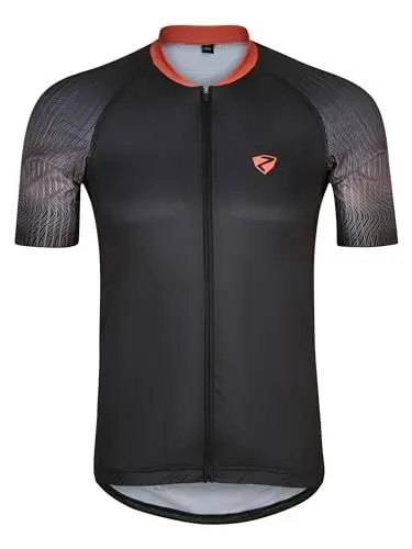 Produktbild: Ziener Herren NELOS Fahrradtrikot/Radtrikot - Mountainbike|Rennrad - atmungsaktiv,schnelltrocknend,elastisch,Kurzarm, Black, 56