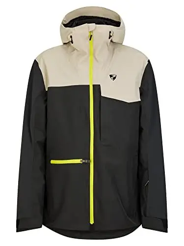 Produktbild: Ziener Herren tiatu Ski Jacke Freeride Sympatex PFC frei Wolle, black.silver beige, 50 EU
