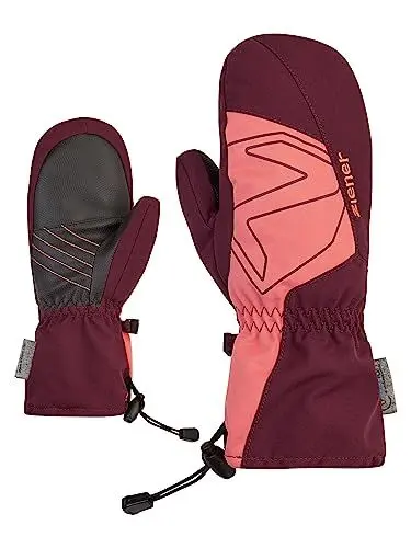 Produktbild: Ziener Kinder LAVALINO Ski-Fäustling/Wintersport | wasserdicht extra warm Wolle, velvet red, 3,5