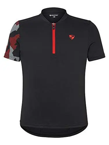 Produktbild: Ziener Kinder NASOJA Fahrradtrikot/Radtrikot - atmungsaktiv|schnelltrocknend|elastisch|funktionell, Black, 128