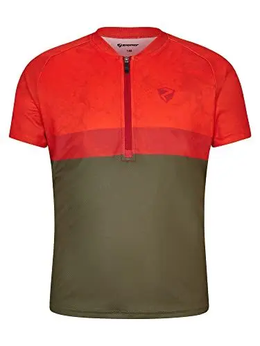 Produktbild: Ziener Kinder NILIO Fahrradtrikot/Radtrikot - Mountainbike|Rennrad - atmungsaktiv,schnelltrocknend,elastisch,Kurzarm, New red, 176