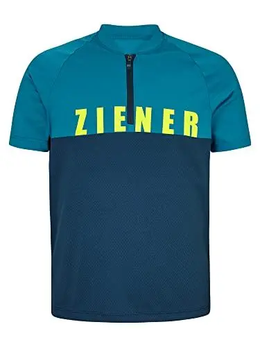 Produktbild: Ziener Kinder Nielson Fahrradtrikot/Radtrikot - Mountainbike|Rennrad - atmungsaktiv,schnelltrocknend,elastisch,Kurzarm, hale Navy, 116