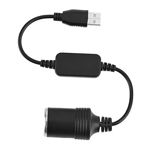 Produktbild: Zigarettenanzünder-Adapter, USB-Anschluss an 12-V-Auto-Zigarettenanzünder, Buchse, Konverter, Adapterkabel, USB-Anschluss, Stromwandler für Fahrrecorder, DVR, GPS