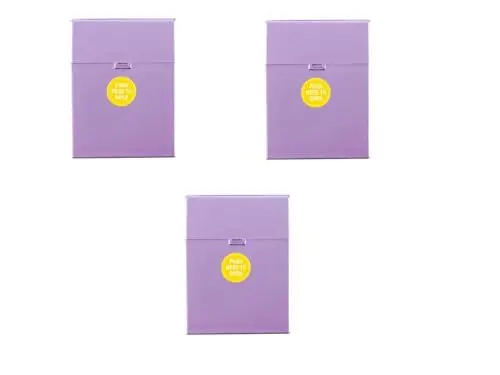 Produktbild: Zigarettenbox XXL für 30 Zigaretten Etui Kunststoff bunte Farben mit Druckknopf sehr stabile Ausführung (3 x Violett)