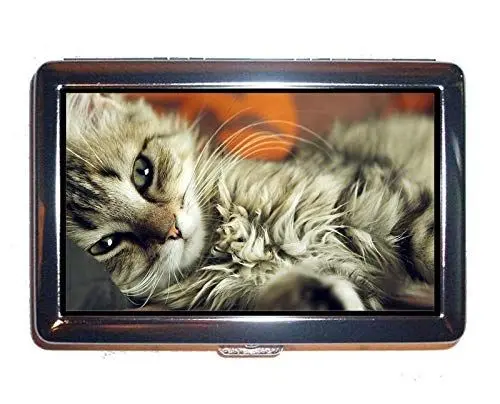Produktbild: Zigarettenetui Box, Kätzchen Relax Katze Schutz Credit Visitenkarte Halter Fall