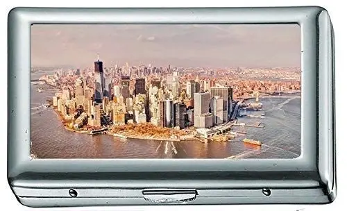 Produktbild: Zigarettenetui Box, USA New York Manhattan Zigarettenetui/Box, Kreditkartenetui für Frauen Männer