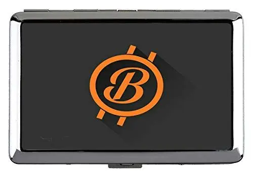 Produktbild: Zigarettenetui Double Sided King, Dollar Bitcoin Wealth Metalltasche Visitenkartenetui