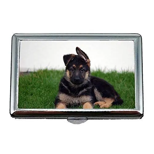 Produktbild: Zigarettenetui/Box, Englisch Bulldog Deutsch Schäferhund, Kreditkartenetui für Frauen Männer
