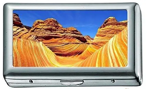 Produktbild: Zigarettenetui-Halter, Nature Red Rocks Band Zigarettenetui / -schachtel, Kreditkartenetui für Damen Herren