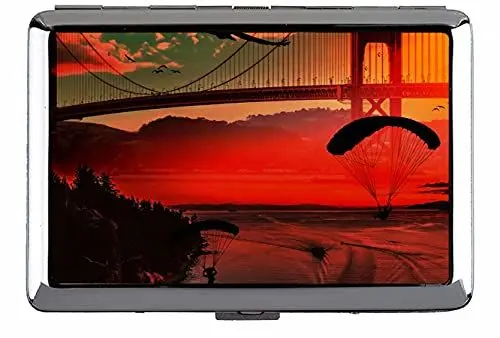 Produktbild: Zigarettenetui-Kasten, Flussbrücke Sunset Clip Offene Taschenhalter für 313 Zigaretten C142