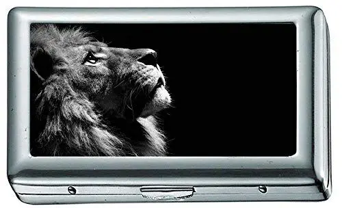 Produktbild: Zigarettenschachtel, Lion Black and White Zigarettenetui / -schachtel, Kreditkartenetui für Damen Herren