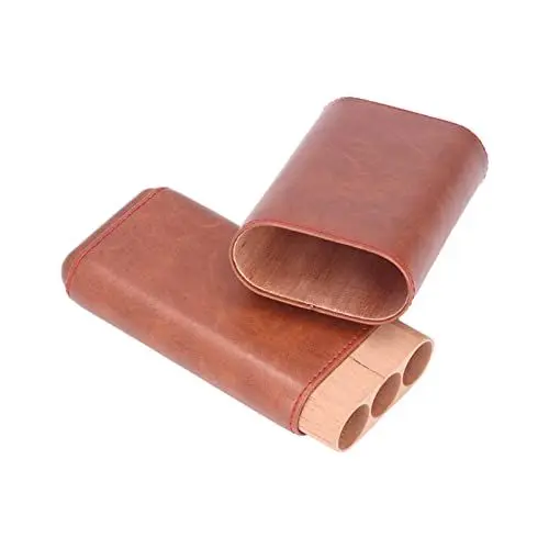 Produktbild: Zigarrenetui, Reise-Zigarren-Humidor-Etui, Tragbares, Luftdichtes Zigarrenetui mit Geruchsdichtem Deckel, mit Zedernholz Ausgekleidete Tragbare Zigarre, Tolles Zigarrenzubehör
