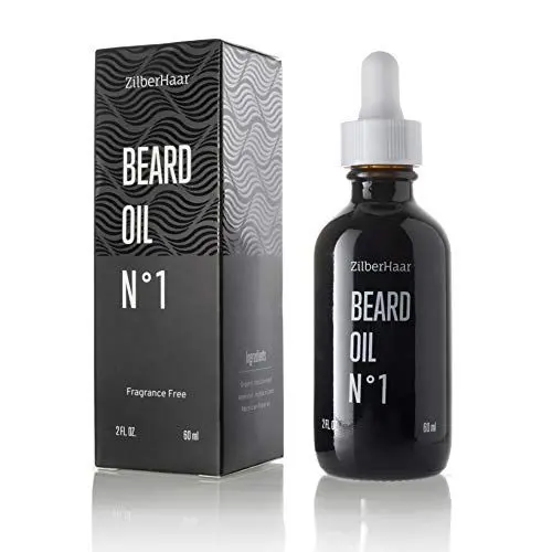 Produktbild: ZilberHaar - Bartöl N 1 - Reines, Biologisches Marokkanisches Jojobaöl und Arganöl - Natürliche Inhaltsstoffe, Frei von Duftstoffen, Cruelty Free - 60 ml