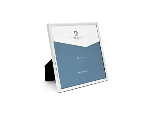 Produktbild: Zilverstad Fotorahmen Sweet Memory (15 x 15cm) – versilberter Rahmen & Rückseite aus Samt, glänzend mit Chrom Optik, Silber