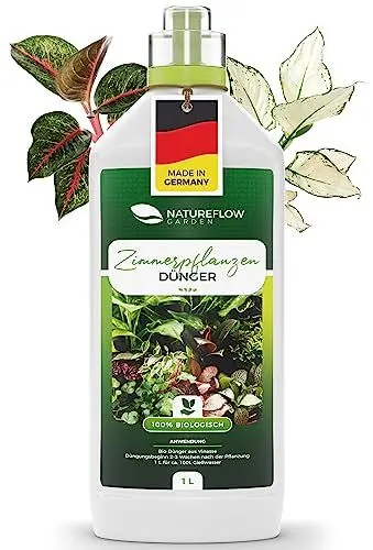 Produktbild: Zimmerpflanzen Dünger Flüssig - 1L Biologischer Pflanzendünger aus Vinasse - Ökologischer Flüssigdünger für gesundes Wachstum und Blütenpracht