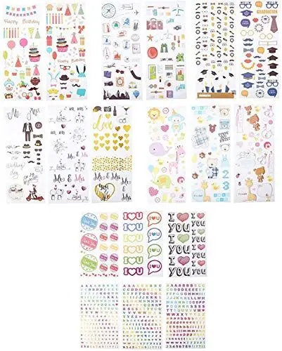 Produktbild: Zink Bunte und dekorative Aufklebersets für Sofortbild-Papierprojekte (Smile, Mint, Snap, Zip, Pop, Z2300) - 9 einzigartige Sets.