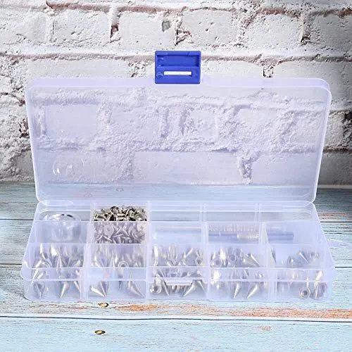 Produktbild: Zinklegierungs-Bekleidungsnieten, DIY-dekorative Nägel, Nieten, Nieten für Taschen, Kleidung, Schuhe, Nieten aus Metall mit Schraubverschluss, Punk-Rock-Nieten für