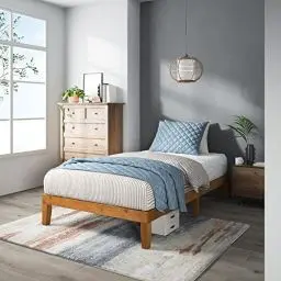 Produktbild: ZINUS 30 cm Alexia Bettrahmen aus Holz | Lattenroste aus Massivholz | Holzlattenunterstützung | Einfache Montage | Stauraum unter dem Bett | 100 x 200 cm | Rustikale Kiefer