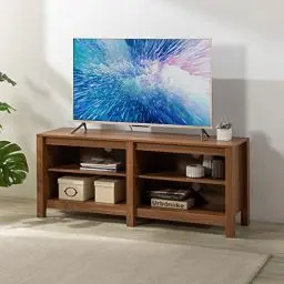 Produktbild: Zinus Camden TV Schrank - TV Schrank 147x40x60 cm - Möbel mit offenen und verstellbaren Regalen - Hellbraun