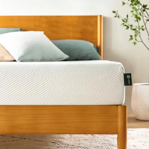Produktbild: Zinus kühlende Gel Matratze 140 x 200 cm -15cm hoch - 4 Zonen Kaltschaummatratze-Härtegrad H3 - Rollmatratze - Memory-Schaum für ergonomischen Schlaf - Oeko-TEX Zertifiziert, Weiß