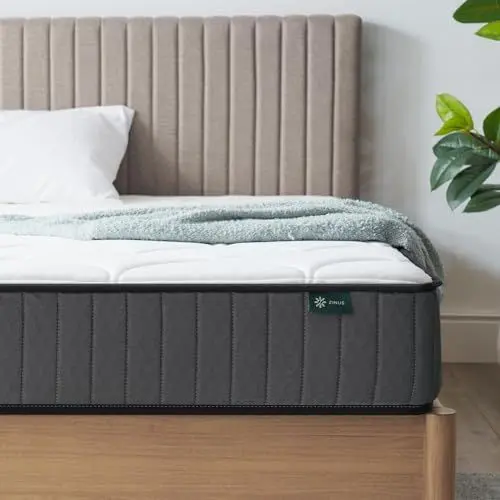 Produktbild: Zinus Hybrid Taschenfederkernmatratze 140 x 200 cm - Härtegrad H2-H3, Höhe 20 cm - kühl - Memory-Schaum – ÖKO-TEX Zertifiziert - Ergonomische Matratze - produziert nach deutschem Qualitätsstandard